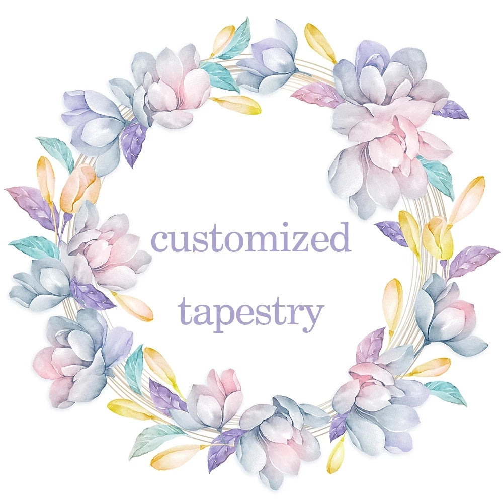 Customized Tapestry Boho Mandala Tapestries Witchcraft Wall Tapestry Print Your Photo Hippie Wall Hanging Blanket Tapestry