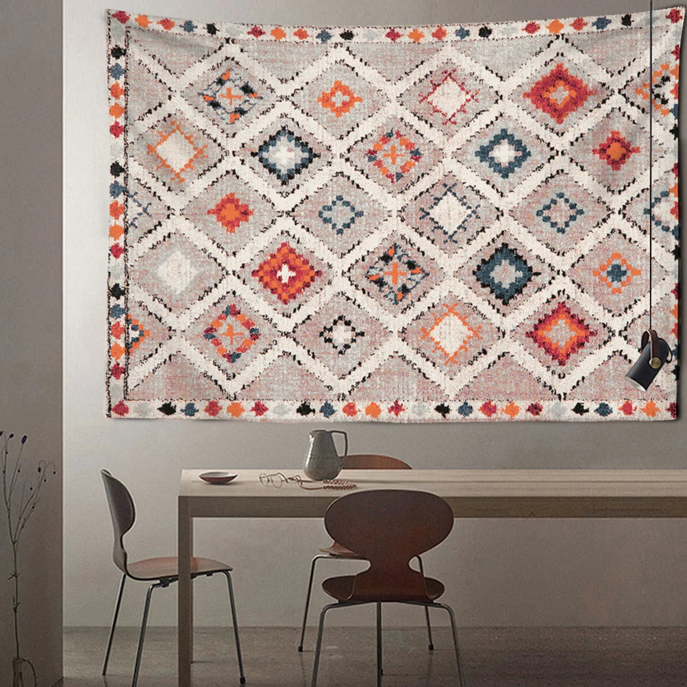 Retro Illustration Tapestry Wall Hanging Bohemian Style Hippie Tapiz Art Aesthetics Living Room Home Decor