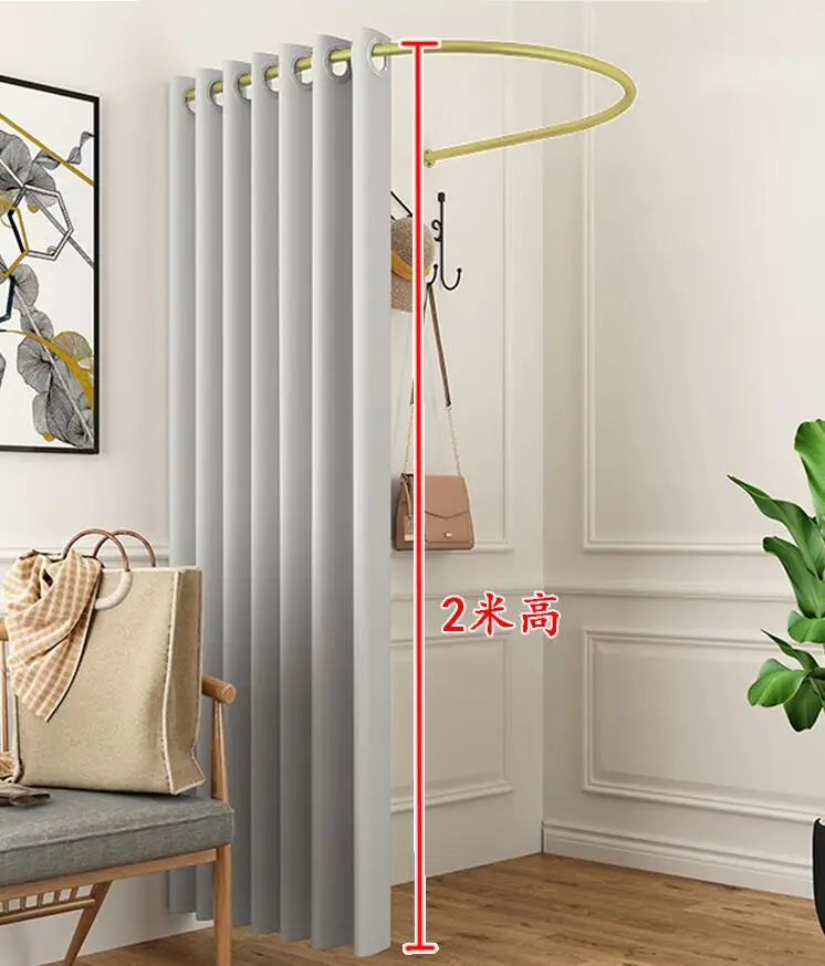 Clothing store fitting room curtain changing room changing room U-ring frame pole