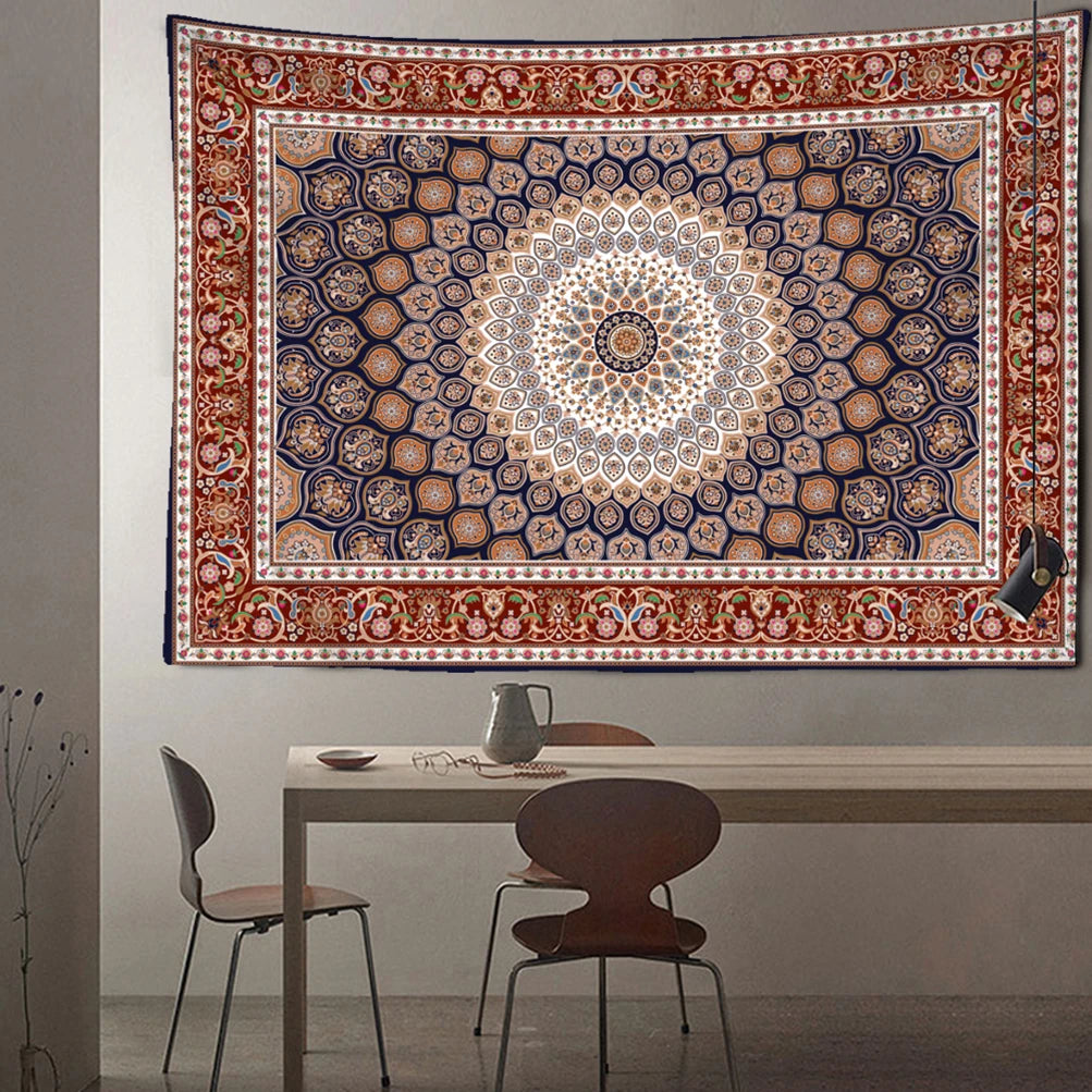 Retro Illustration Tapestry Wall Hanging Bohemian Style Hippie Tapiz Art Aesthetics Living Room Home Decor