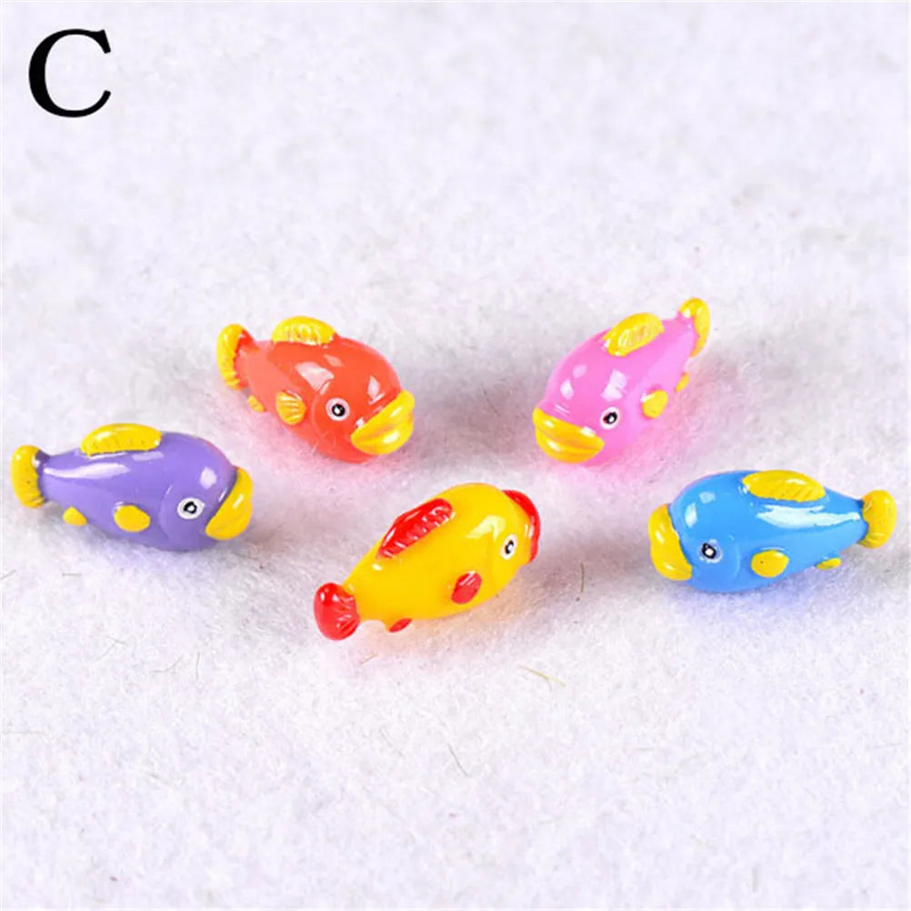 1-6pc Shark Seahorse Fish Miniature Figures Decorative Mini ocean Fairy Garden Animal Moss Micro Landscape Ornaments Resin decor
