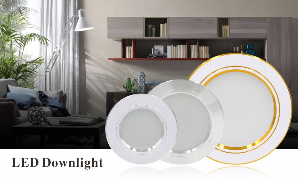 Led Downlights 220V Led Ceiling Light 5W 9W 12W Recessed Down Light Round Led Panel Light 15W 18W LED Spot Light Indoor Lighting