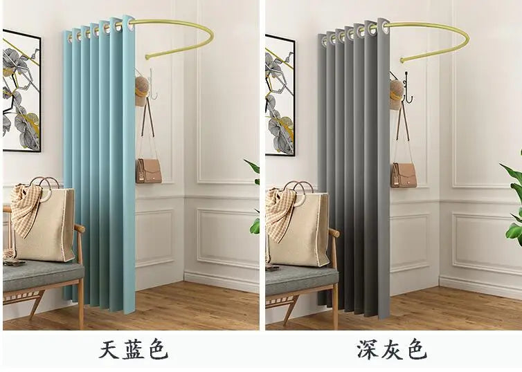 Clothing store fitting room curtain changing room changing room U-ring frame pole