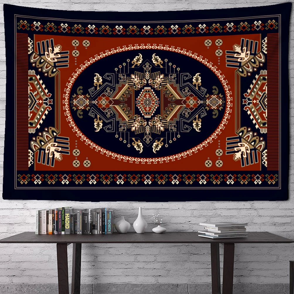 Retro Illustration Tapestry Wall Hanging Bohemian Style Hippie Tapiz Art Aesthetics Living Room Home Decor