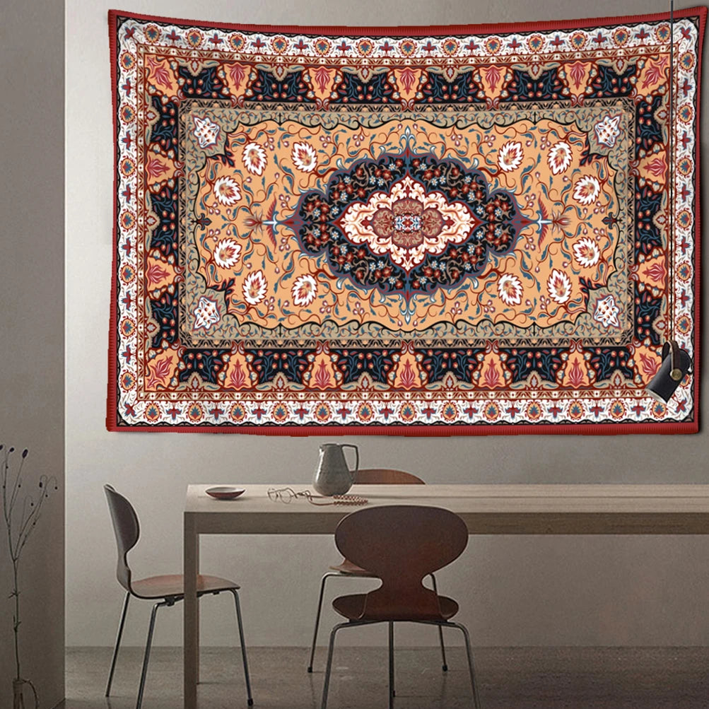 Retro Illustration Tapestry Wall Hanging Bohemian Style Hippie Tapiz Art Aesthetics Living Room Home Decor