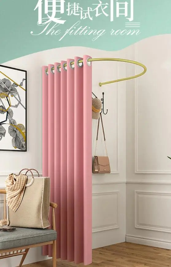 Clothing store fitting room curtain changing room changing room U-ring frame pole