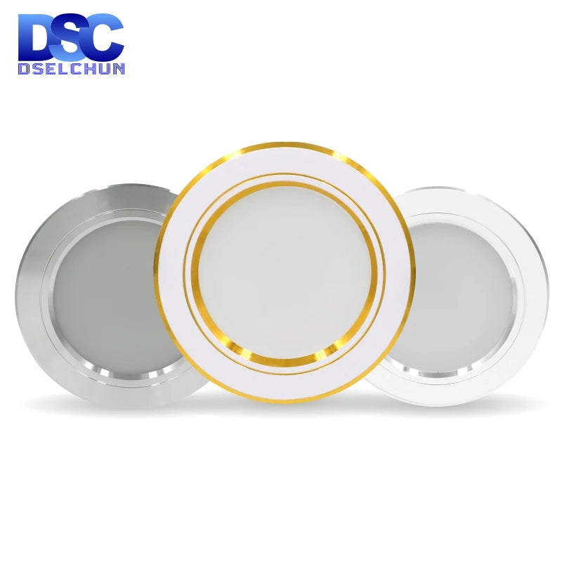 Led Downlights 220V Led Ceiling Light 5W 9W 12W Recessed Down Light Round Led Panel Light 15W 18W LED Spot Light Indoor Lighting