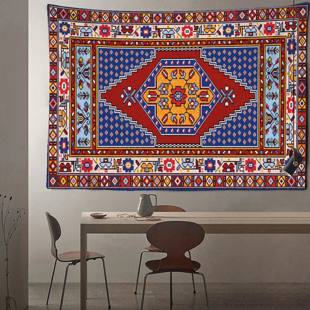 Retro Illustration Tapestry Wall Hanging Bohemian Style Hippie Tapiz Art Aesthetics Living Room Home Decor
