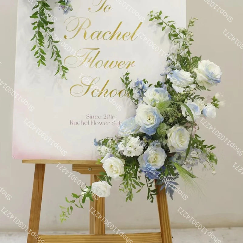 Artificial Flower Road Lead Floor Flower Row Welcome Sign Decor Wedding Hanging Flowers Row Centerpiece Party Decoration