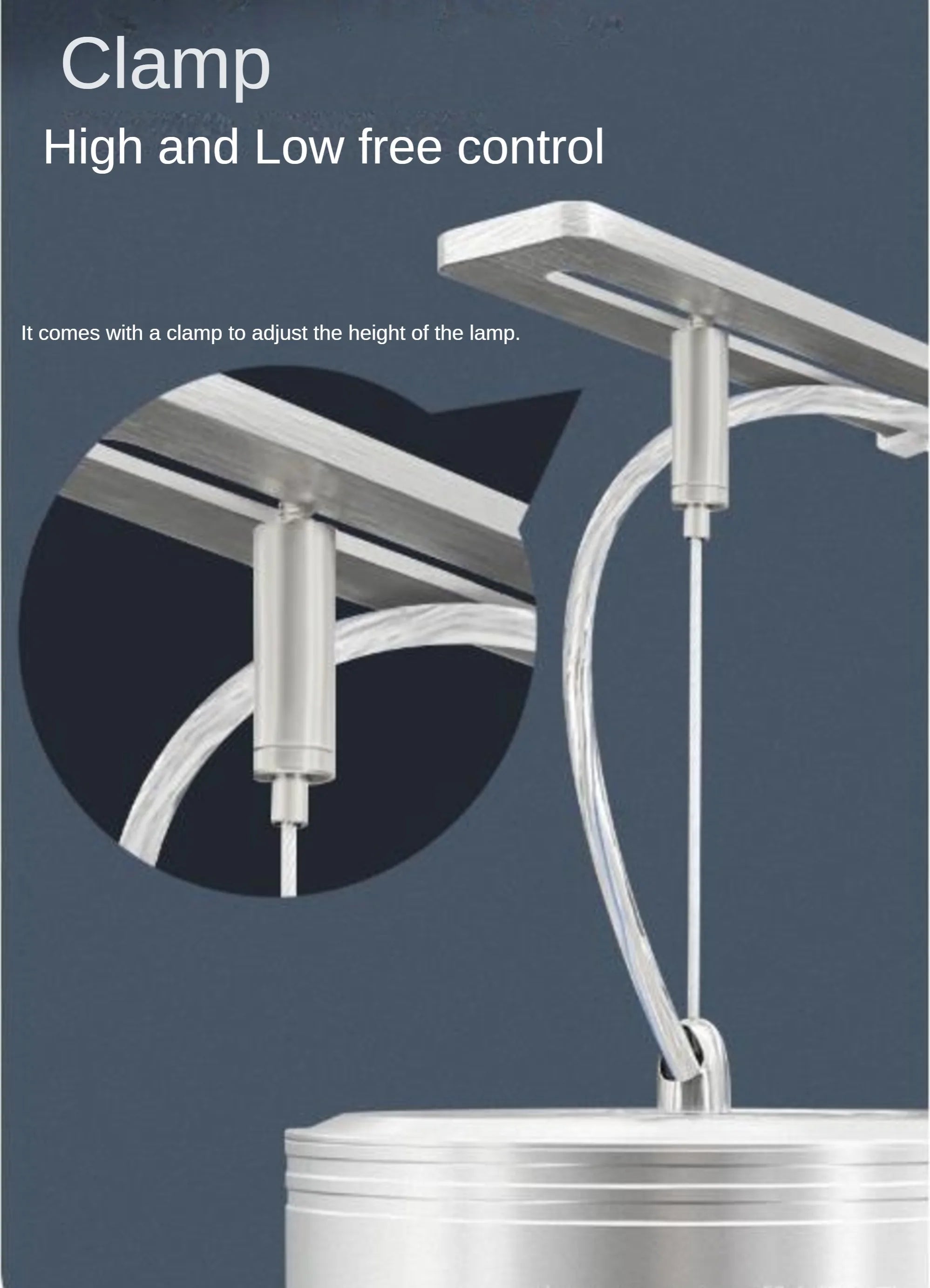Aluminum Alloy Brushed Fish Tank Light Bracket – Versatile Clamp Mount for Tube, Pendant & Strip Lights
