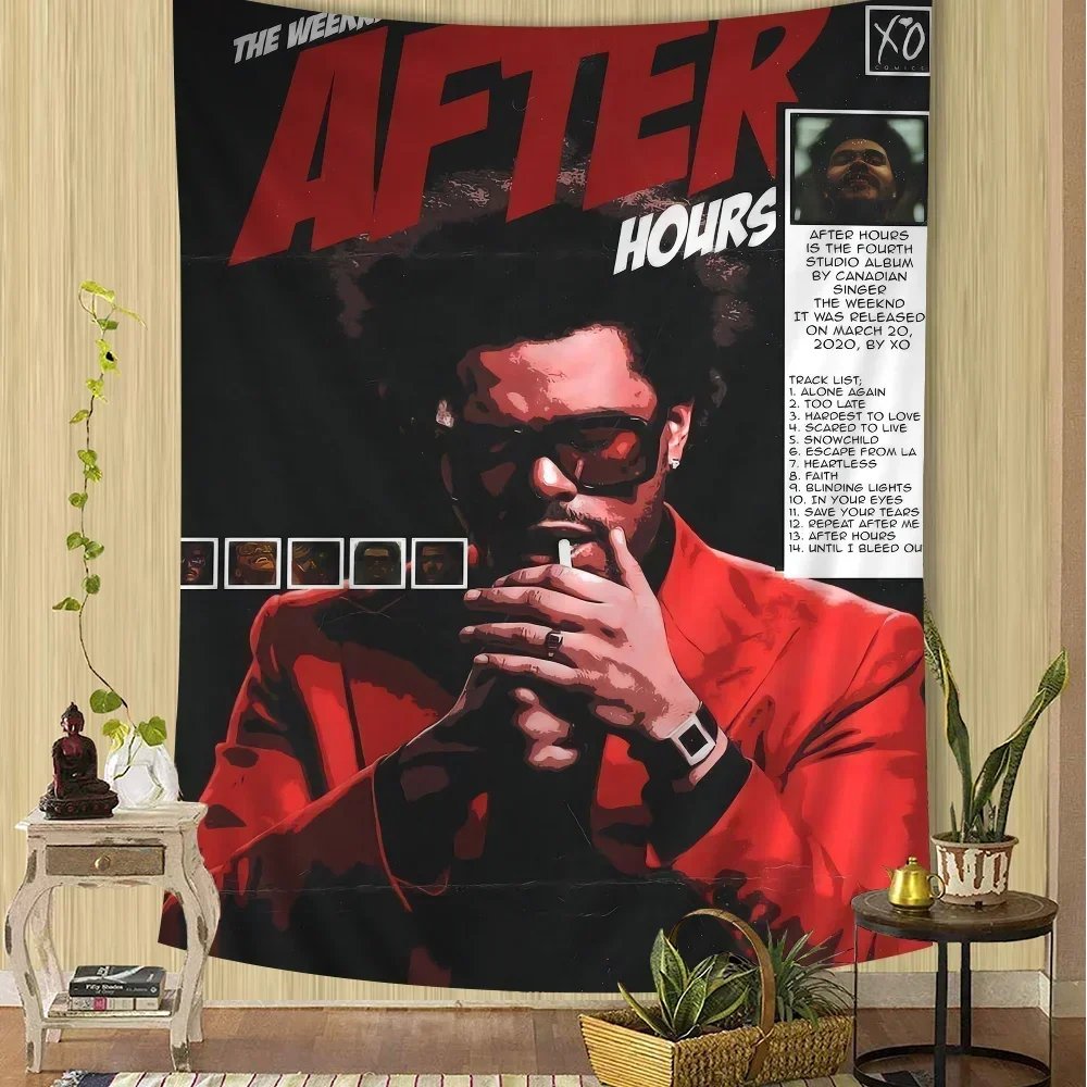 The Weeknd Tapestry Art Printing Art Science Fiction Room Home Decor Wall Art Decor