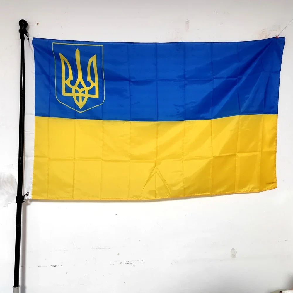 Polyester Tapestry for Decoration, Garden Interior Banner, Ukraine Flag, 90x150cm