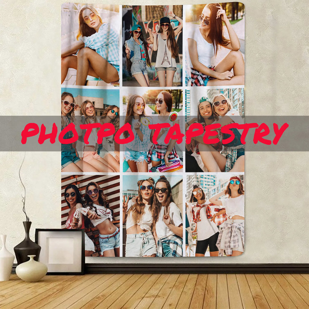Custom Tapestry Personalized Photo Tapestry Wall Hanging for Bedroom, Living Room & Dorm Decor, Modern Home Wall Art