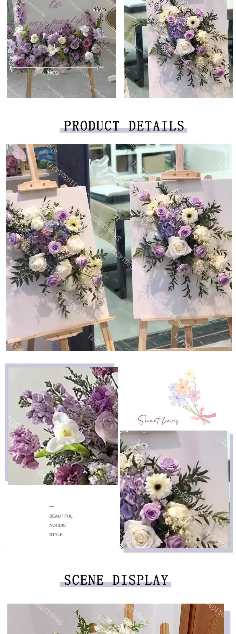 Artificial Flower Road Lead Floor Flower Row Welcome Sign Decor Wedding Hanging Flowers Row Centerpiece Party Decoration
