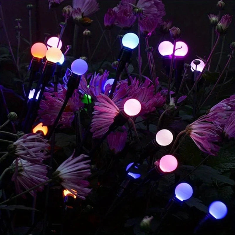 Solar outdoor lights, firefly lights, courtyard lights, ambient lights, garden decoration lights, waterproof lawn lights