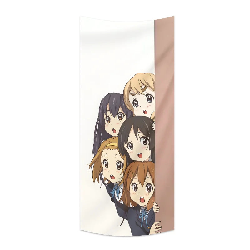 K-On! Tapestry Anime Backdrop Cute Girly Decorative Cloth for Dormitory and Bedroom Wall Decoration & Imperfection Covering