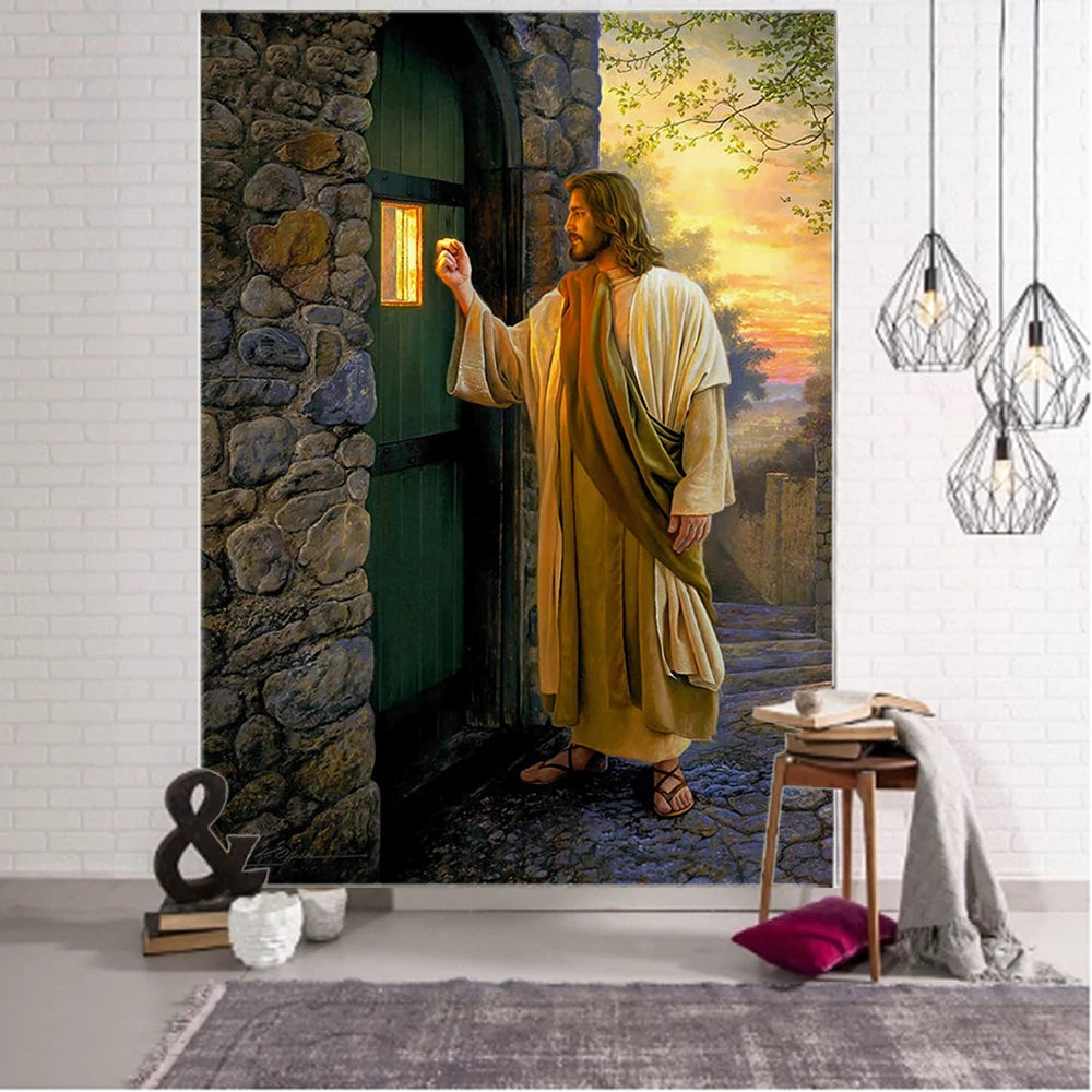 Jesus God Decorative Tapestry Home Decor Tapestry Mandala Bohemian Hippie Wall Tapestry Countdown Witchcraft Tapestry