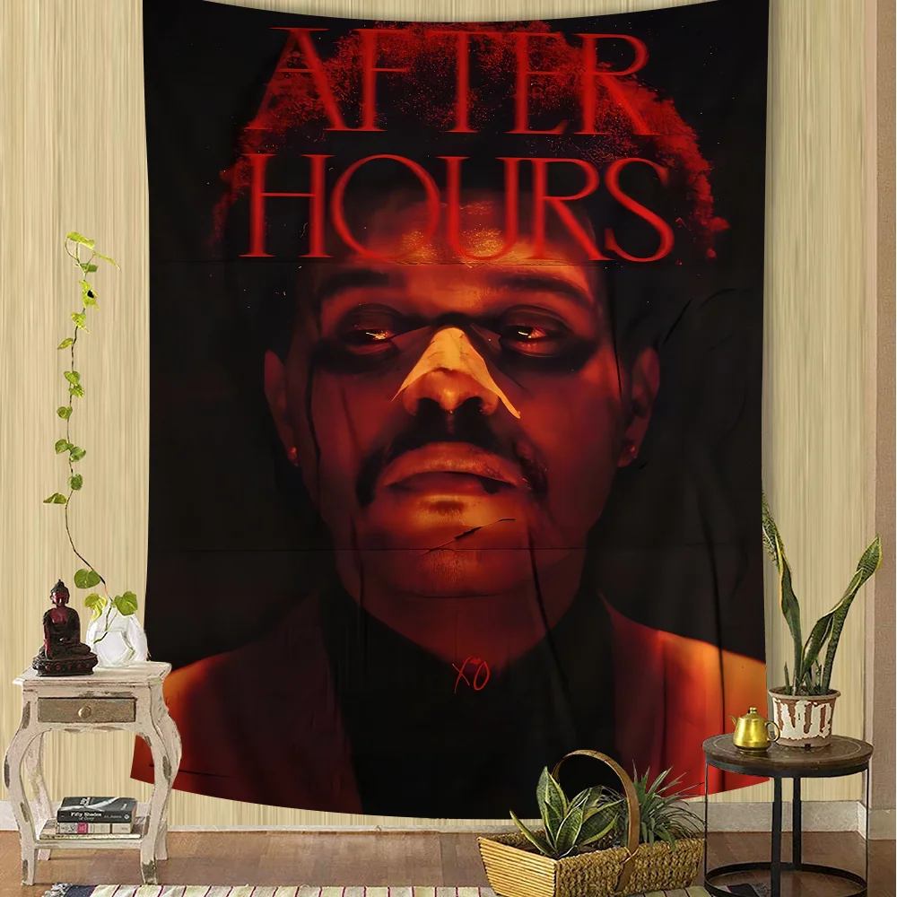 The Weeknd Tapestry Art Printing Art Science Fiction Room Home Decor Wall Art Decor