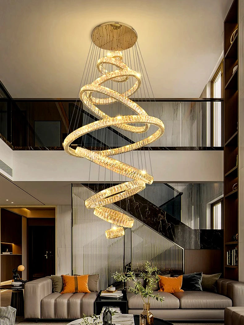 Modern home decor led lights pendant light lamps forstaircase Chandeliers for living room hanging light indoor lighting