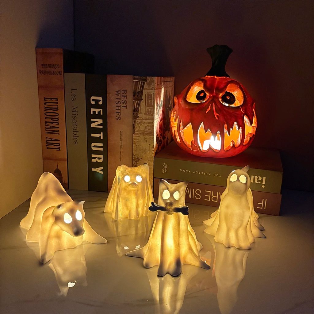 Halloween Ghost Decoration - Perfect Gift for Halloween Home Decor and Dog Lovers, Halloween Decoration - Ghost Dog Halloween Decor (Lights Not Included)