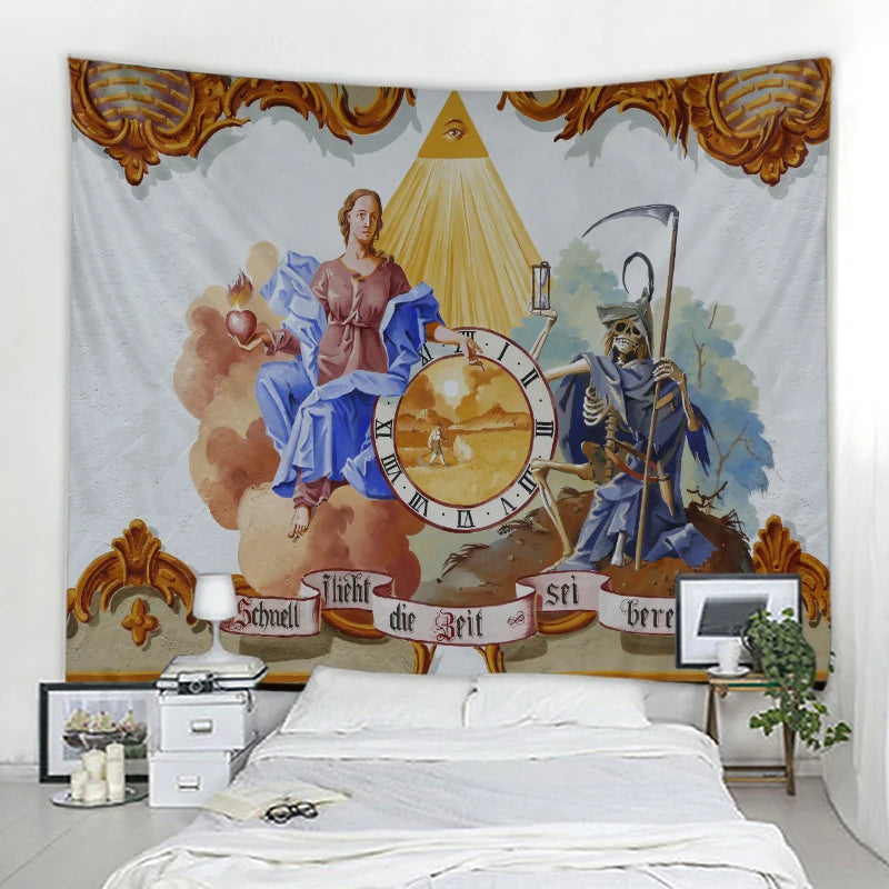 Jesus God Decorative Tapestry Home Decor Tapestry Mandala Bohemian Hippie Wall Tapestry Countdown Witchcraft Tapestry