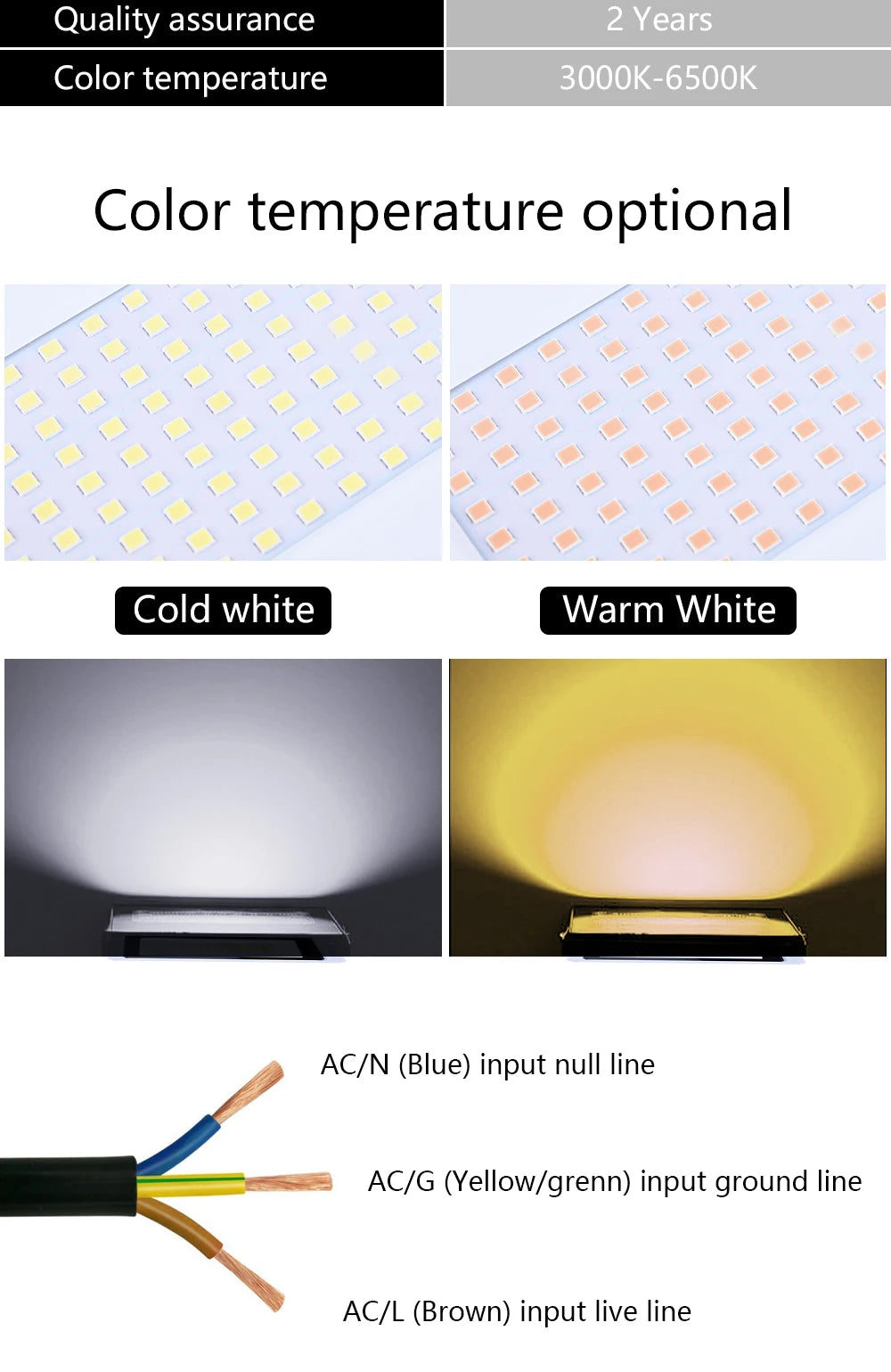 LED Flood Light 10W 20W 30W 50W 100W 220V IP68 Waterproof Outdoor Spotlight Garden Street Lamp Projector Lamp Wall LED Reflector