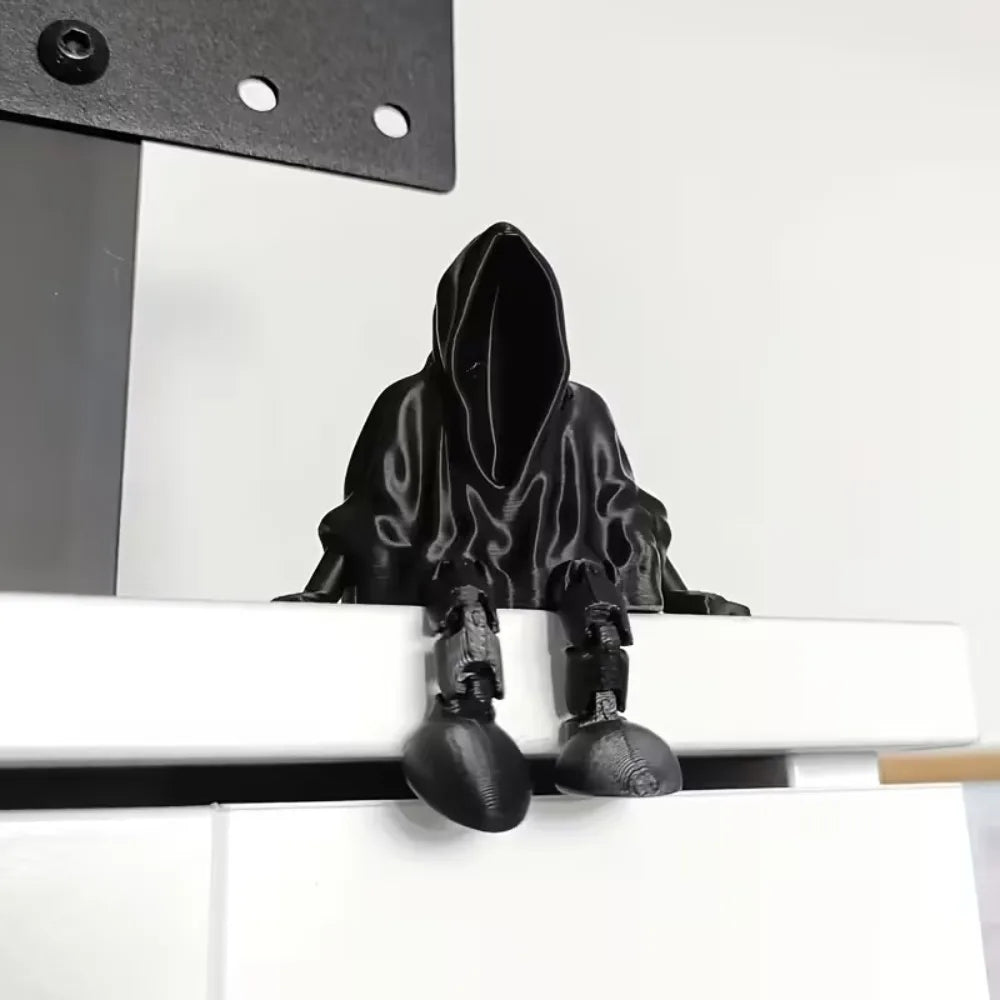 Halloween Ghost Statue Ornament, Faceless Ghost Halloween Festival Decoration, 3D Printed Gothic Death Statue Home Decoration