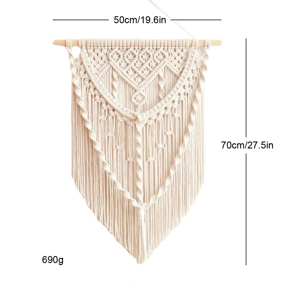 Home Homestay Wall Decor Tapestry Bohemian Woven Structure Room Background Carpet Indoor Daily Arrangement Storage Accessory