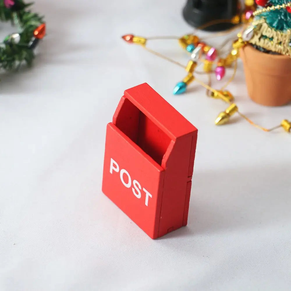 Dollhouse 1:12 1:6 Courtyard Decor Decoration Crafts Simulation Ladder Mini Mailbox Wooden Door Christmas Decoration