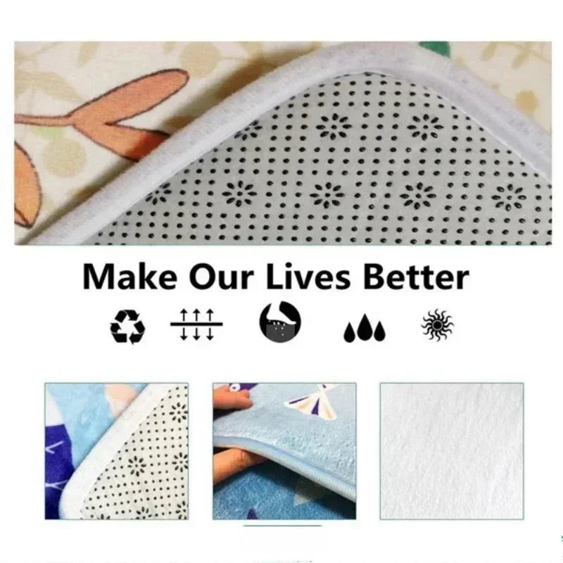 Planets Astronauts Playmat Round Rug  Living Room Decor Sofa Rug Kid's Play Mat Boys Bedroom Bedside Rug Play Reading Area Rug
