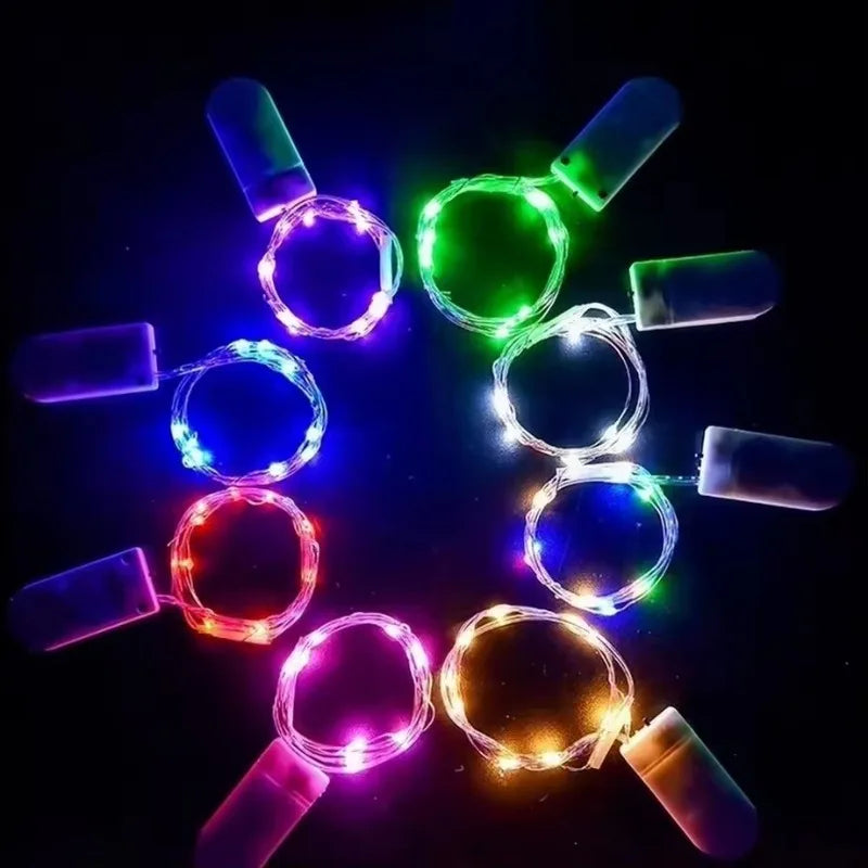 Battery Powered 10/20/30/50/100LEDs String Lights  Copper Wire Light for Holiday Lighting Camping Flower Wedding Christmas Decor