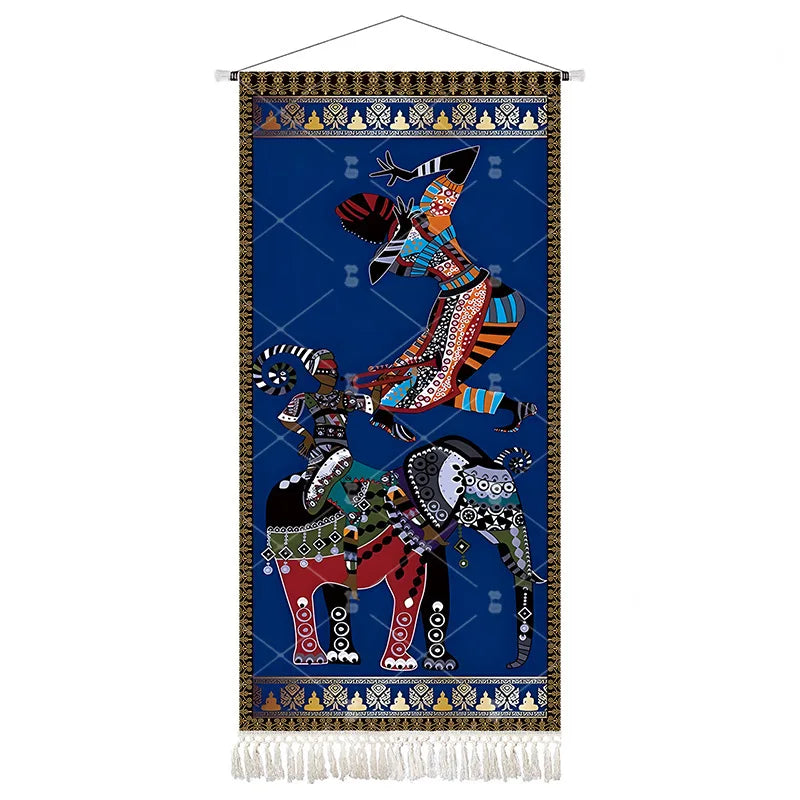 Ethnic Style Large Tapestry Bohemian Style Fabric Hanging Painting Restaurant Decorative Painting Wall Decoration Wallpaper