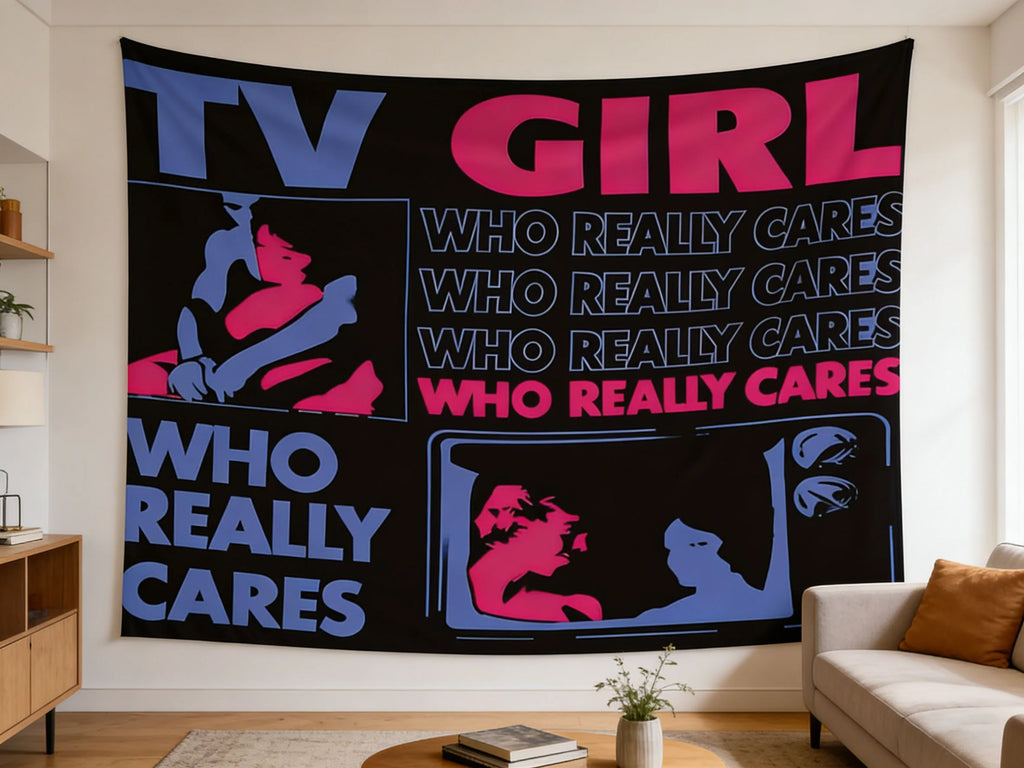 TV GIRL Tapestry Bohemian Style Tapestry Suitable For Various Festivals Bedroom Dormitory and Party Aesthetic Wall Hanging Decor