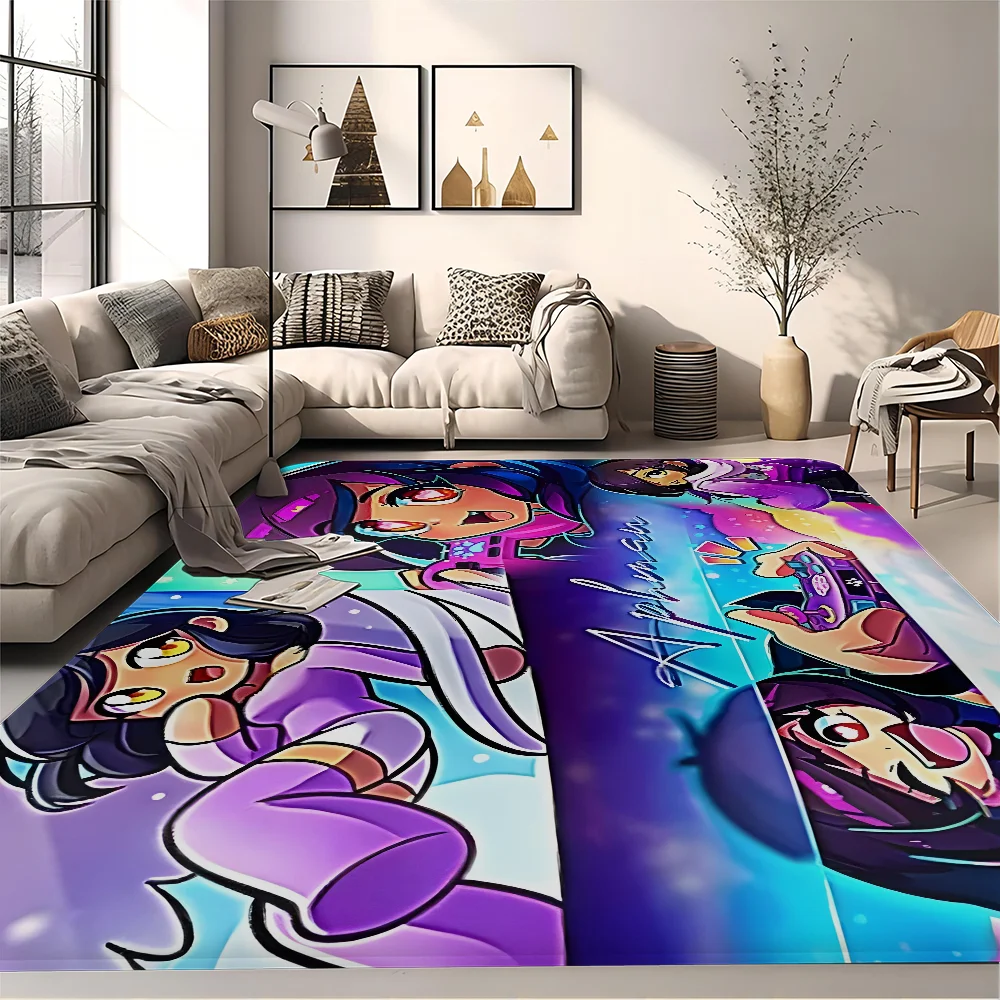 Cute Aphmau with Wings Long Rugs Cheaper Anti-slip Modern Living Room Balcony Printed Bedside Area Rugs