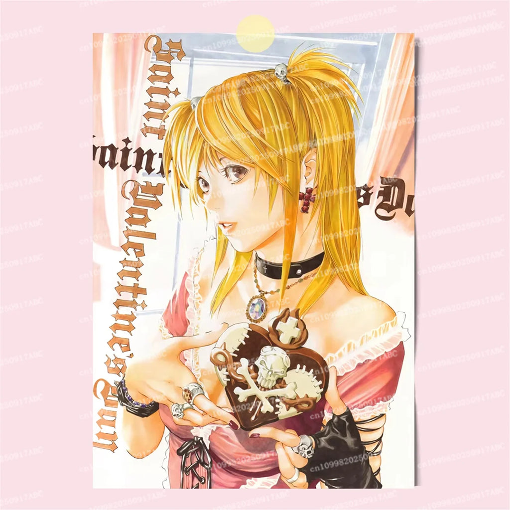 Home Tapestry Japanese Comics Death Note Frameless CanvasLight Yagami Comics Peripheral Misa Amane Indoor Room Decoration