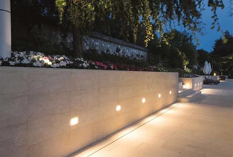 LED Deck Step Light 15Leds Underground Lamp Recessed Stair Paitio Ground Spot Light Floor Garden Landscape Wall Outdoor Lighting