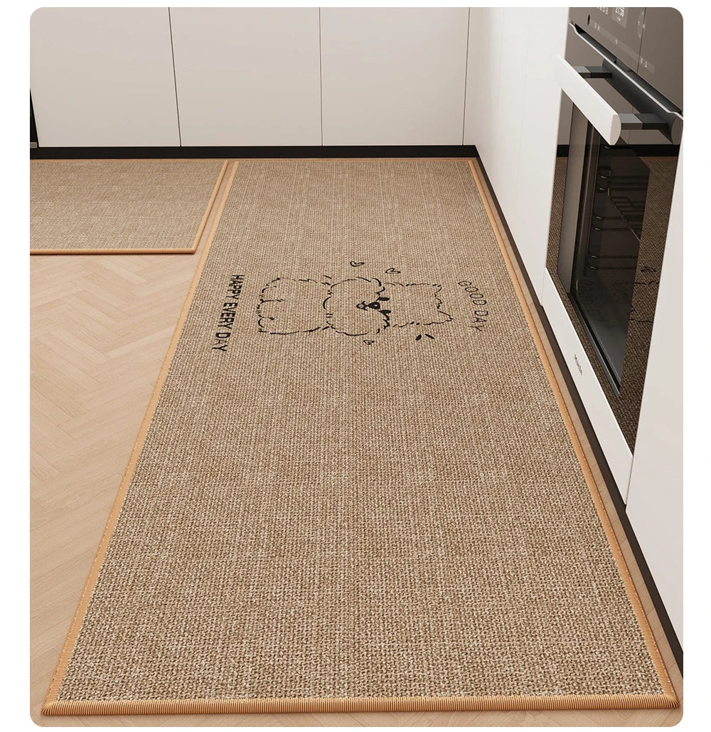 Rugs for Kitchen Floor Mat Anti-slip Dirt-resistant Foot Mats Home Laundry Balcony Oil-proof Mats Washable Easy Clean Rug 양탄자