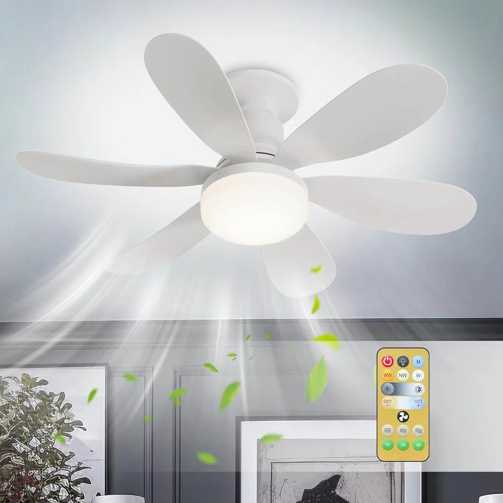 LED 40W ceiling fan light E27 with remote control for dimming, suitable for living room, study, household use, 85-265V