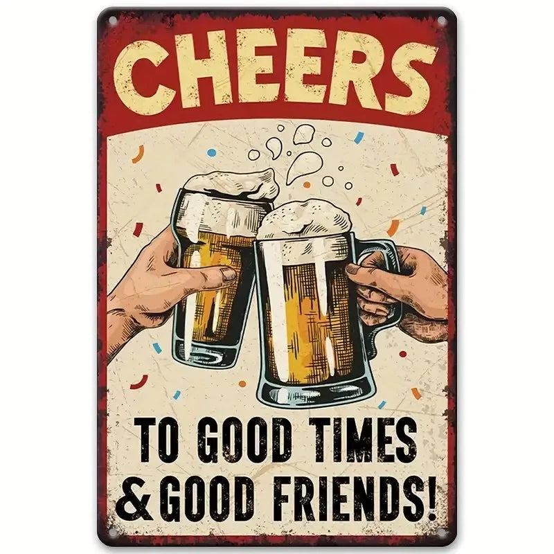 1pc Vintage beer Metal Tin Sign , Vintage Plaque Decor, Wall Art Decor, For Room Decor, Home Decor, Restaurant Decor, Bar Decor,