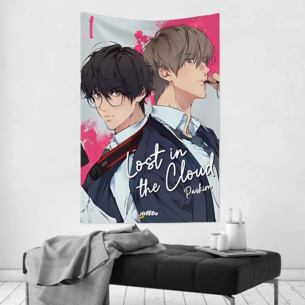 Comics BL Lost In The Cloud Tapestry Room Decor Wall Cloth Party Hanging Background Room Decor Baby Room