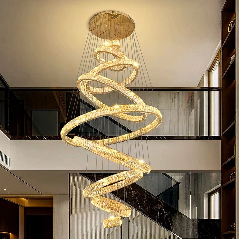 Modern home decor led lights pendant light lamps forstaircase Chandeliers for living room hanging light indoor lighting