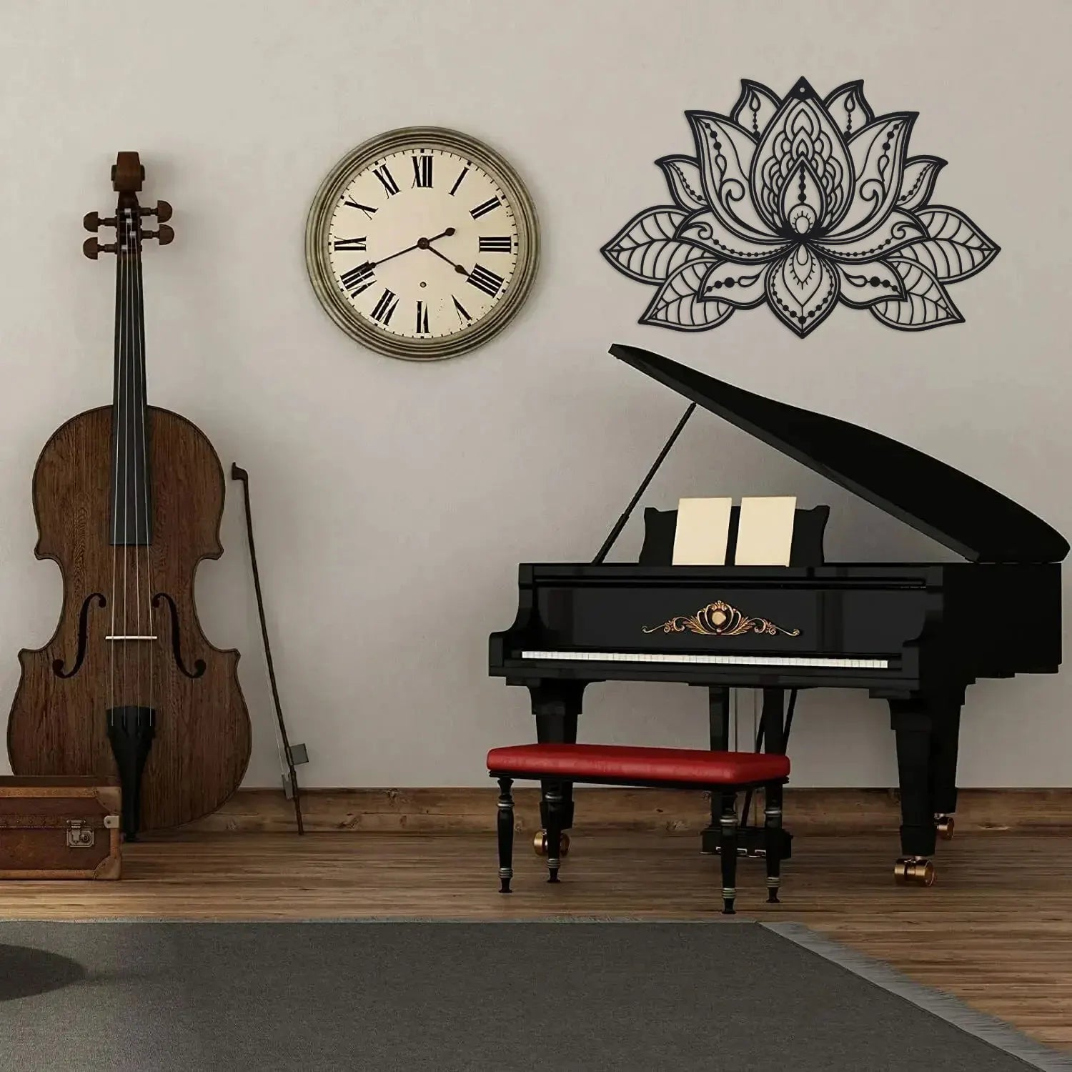 1Pc Metal Lotus Flower Mandala Wall Art, Metal Wall Decor, Meditation Room Decor, Lotus Wall Decor, Zen Decor, Yoga Gifts