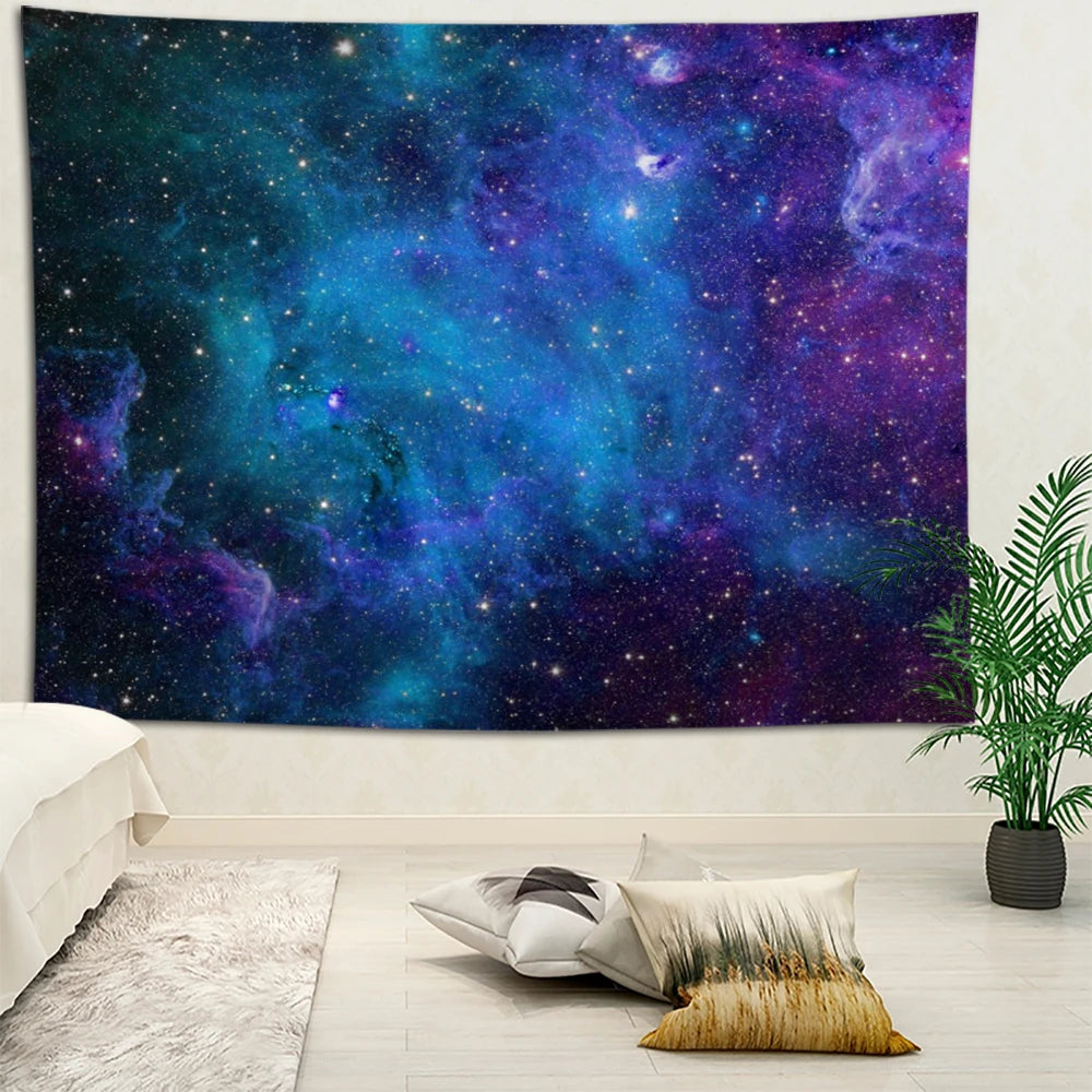 1pc 100x150cm Mountain Tapestry Forest Tapestry Sunset Tapestry Nature Landscape Tapestry Stars Tapastry Wall Hanging for Room