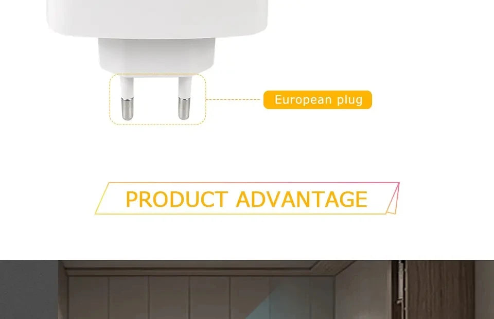 LED Night Light With Motion Sensor Light EU US Plug Socket Lamps Children Night Lights Wireless Wall Bedside Bedroom Night Lamp