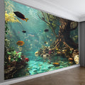1 aquarium tapestry, polyester fiber wall decoration, suitable for living rooms, bedrooms, offices, and parties