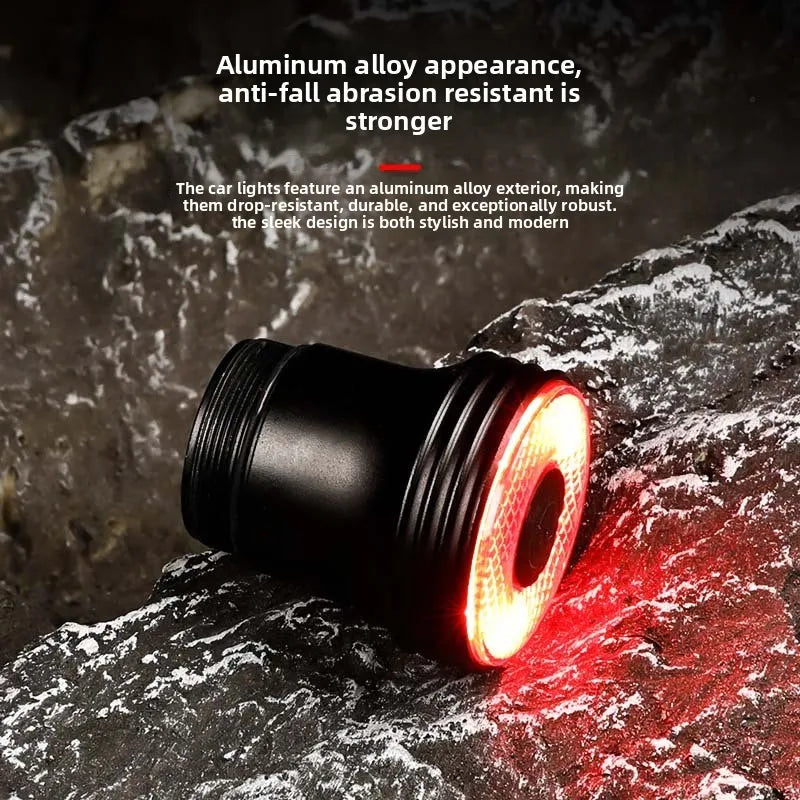 Bicycle tail lights mountain road bike highlight warning lights brake lights outdoor riding lights smart lights