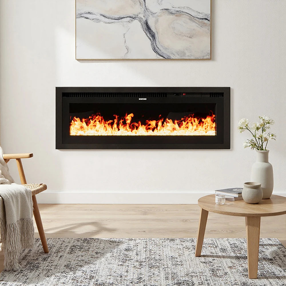 【Breeins】Electrical Fireplace with Remote, Home Decor 12 Vibrant Flame Colours, Adjustable Heating Modes, and Safety Features