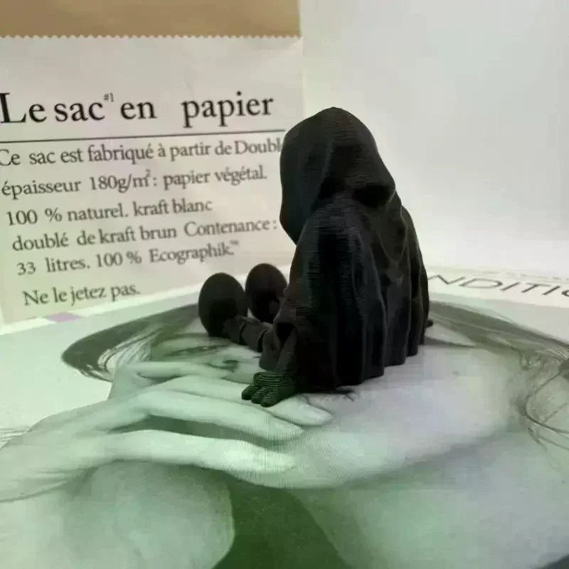 3D Printed Faceless Ghost Statue Ornament Gothic Death Theme Home Decor Ghostly Face Home Decoration Ghost Statue