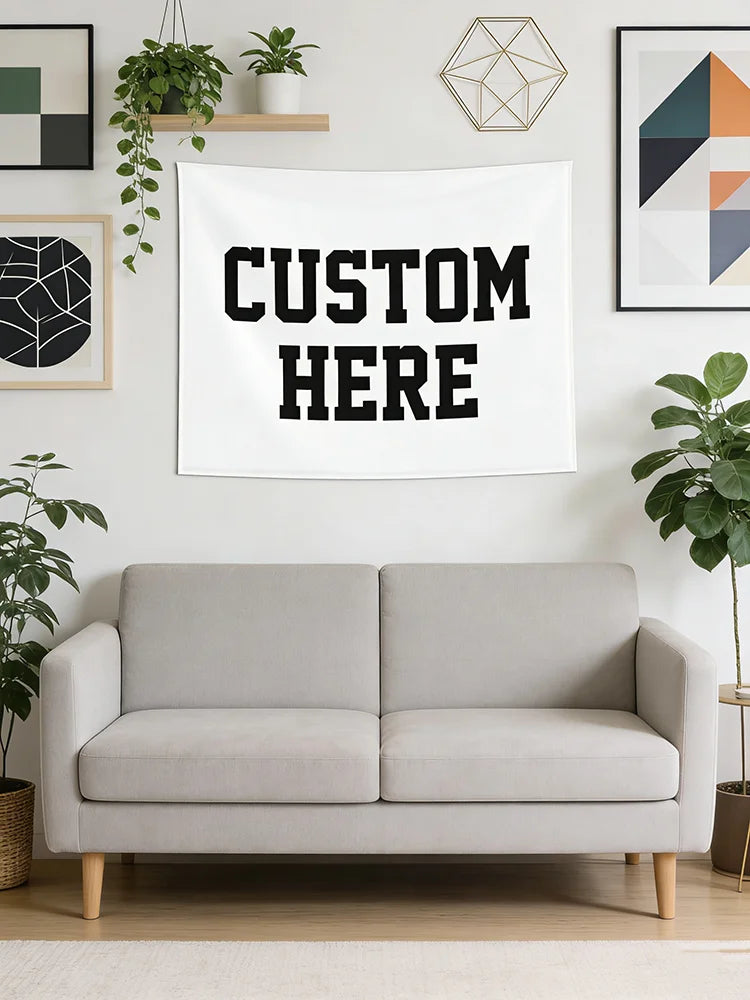 1Pc Custom Tapestry - Upload Images for Personalized Backgrounds and Photos & Text, Posters, Banners for Bedrooms, Anniversaries, Birthdays, Weddings, Mother's Day, Home Decor, Parties, Halloween, Thanksgiving Decorations, Bi