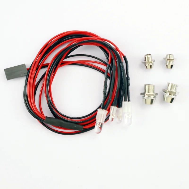 RC model car lights, 2  4  6  8  red and white  3/5mm LED cup,  spot  light
